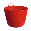 Seau flexible d'écurie Flexiseau à poignées 28 litres Rouge