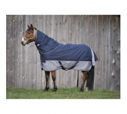 Couverture Equi-Thème Tyrex 600D 0g Marine / Gris