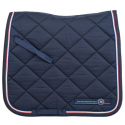 Tapis de selle de dressage FFE logoté Lamicell avec trois cordelettes Navy