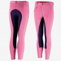 Culotte d'équitation enfant Horze Active à fond intégral silicone Violet-Rose