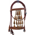Bridon Espagnol catalona cuir sculpté DMH Equitation Noir