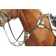 Collier de chasse cinq points doublé mouton HKM Noir