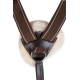 Collier de chasse cinq points doublé mouton HKM Noir