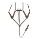 Collier de chasse cinq points doublé mouton HKM Noir