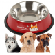 Gamelle pour chien antidérapante en métal avec inscriptions