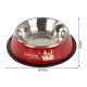 Gamelle pour chien antidérapante en métal avec inscriptions 150 ml
