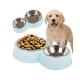 Double gamelle en métal pour chien ou chat pour nourriture et eau