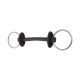 Mors de filet doux avec canon à passage de langue anneau 7.5cm Beris