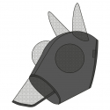 EQUITHÈME máscara anti-moscas UV - Lycra + pieza nasal